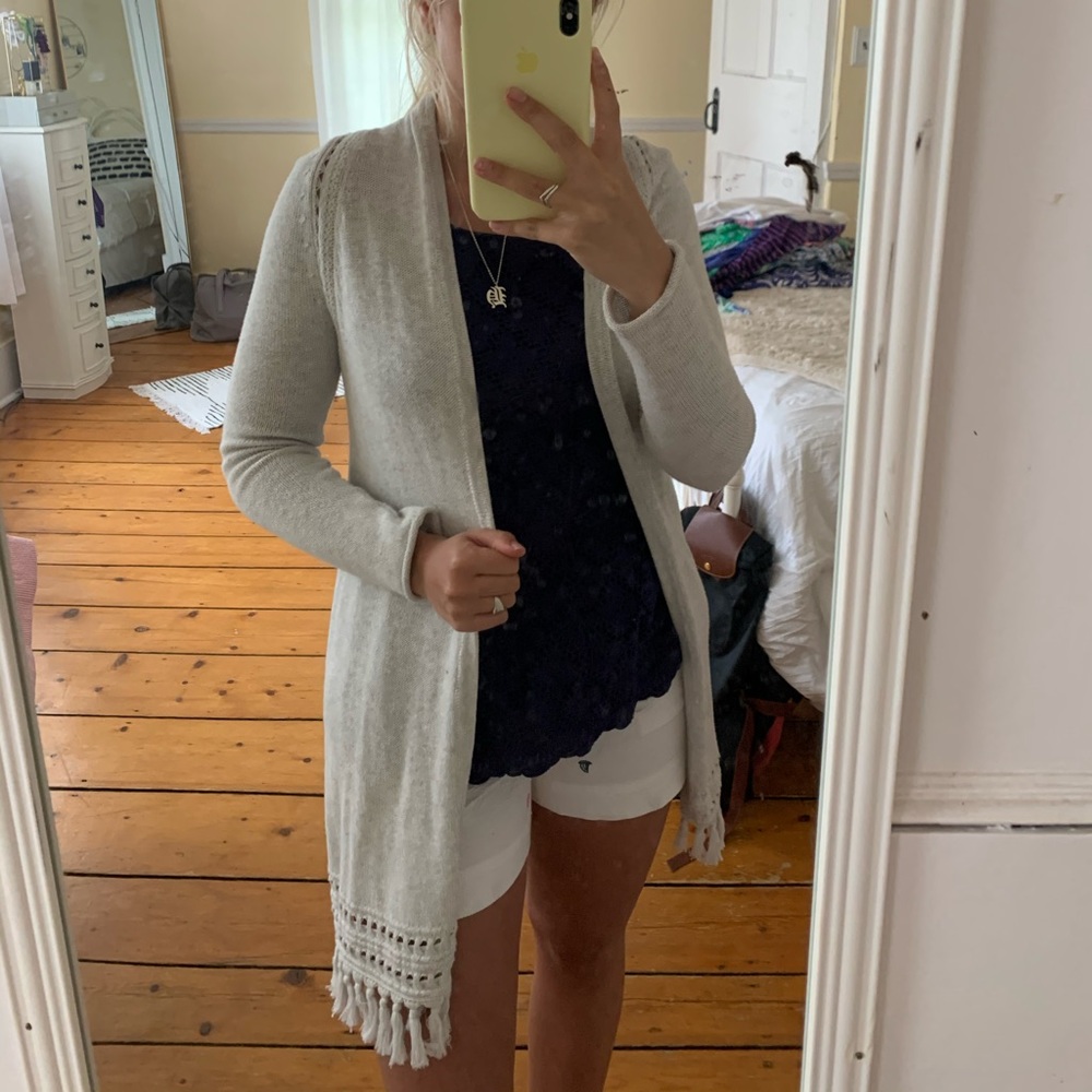 Lilly Pulitzer Light Grey Cardigan